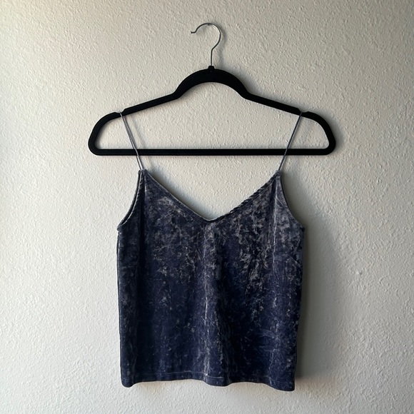 H&M DIVIDED Crushed Velvet Long Crop Tank - Picture 3 of 7